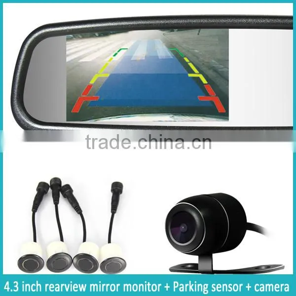 Germid 4.3inch Rearview Mirror Ultral-high Brightness Monitor With Parking Sensor photo-2