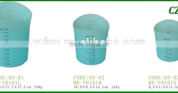 silicone measuring cup 250ml 500ml 1000ml