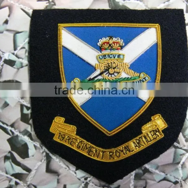 Hand Embroidered Bullion Blazer Badges Supplier | Hand Embroidery Navy Badges Bullion Wire Blazer Badge Supplier | Blazer Badges