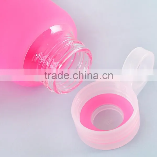 100% Glass 500ml Water Bottle With Silicone Sleeve photo-3