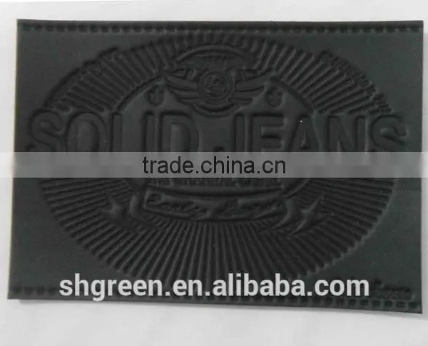 Men's Garment Black Leather Patch Manufacturer photo-4