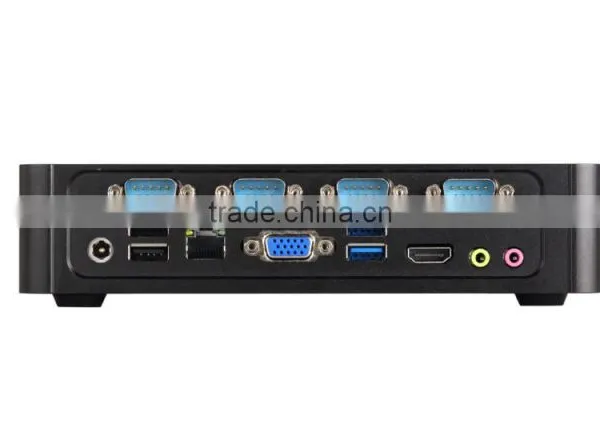 Fanless Mini pc 12v Mini pc J1900 CPU 4*COM VGA+HDMI Windows xp Linux System photo-2