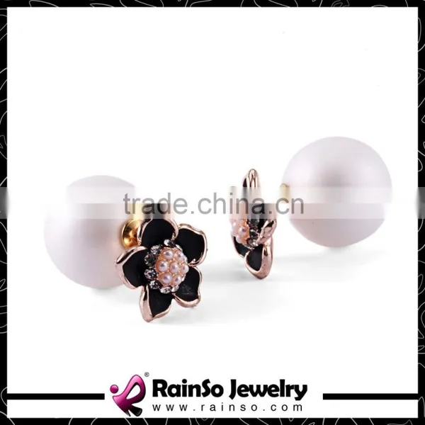 Paragraph Hot Selling Earrings Double Side Shining Pearl Stud Earrings Big Pearl Earrings For Women photo-2
