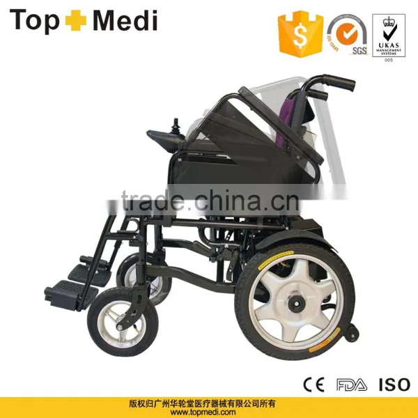 TOPMEDI Black and Bule Color Standing up Power Wheelchair photo-6