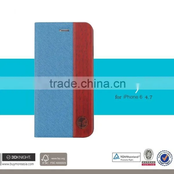 China Market Wholesale Cell Phone Case 4.7 Inch /wood Style for Iphone 6 Case Wallet / 4.7" Inch PU Leather Mobile Phone Case photo-6