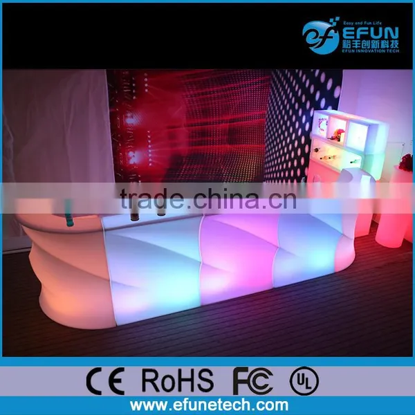 2016 Newly Design Wave Grain Led Table Counter,plastic Portable Led Restaurant Counters for Sale photo-6