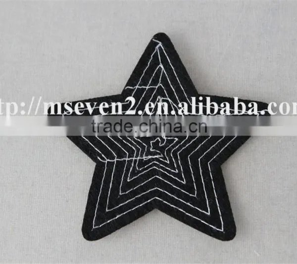 New Fashion White Color Custom Star Design Sequin Applique Star Pattern Embroidery Patch for Jeans photo-5
