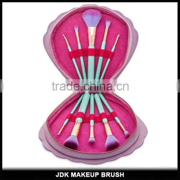 Hot Sale Brush Makeup Set Shell Shape Cosmetic Bag Private Label Shell Makeup Brush Set Wholesale photo-3