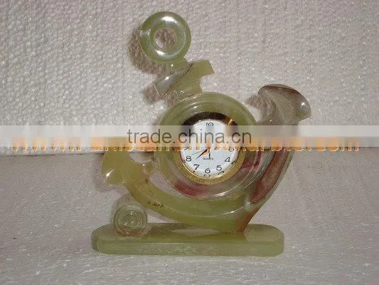 Top Qulaity GOOD QUALITY New Design 2017 CLOCKS ONYX MARBLE HANDICRAFTS photo-3