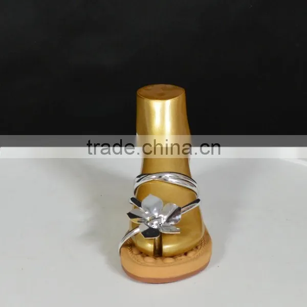 Golden Clear Female Foot Mannequin Form Display Sock Shoes For Flip Flops photo-3
