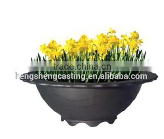Street Furniture Cast Iron Flower Pot Round Cast Iron Planter photo-3