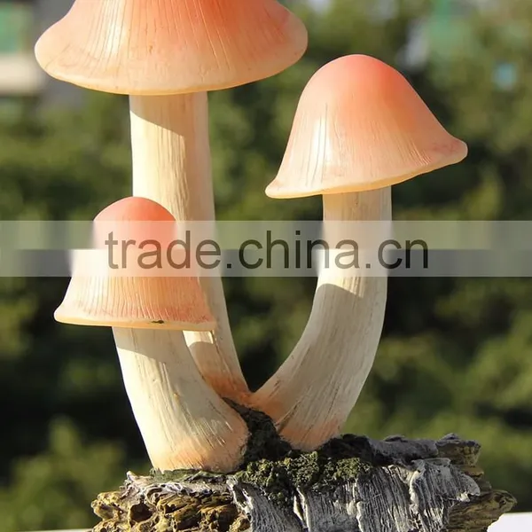 Garden Ornaments Fiberglass Mushroom Garden Solar Lights photo-3
