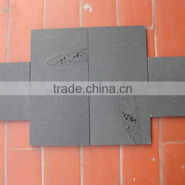 Black Stone Tiles Basalt Grey With Holes Black Basalt Stone,Basalt Wall Tiles photo-2