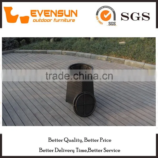 Garden Flat Wicker Hamper Box Outdoor Rattan Storage Furniture photo-5