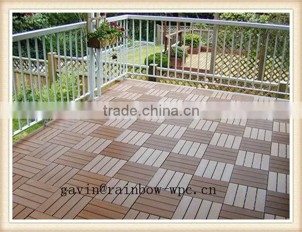 Outdoor Interlocking Floor Tiles WPC,Outdoor Lowes Cheap Wpc Diy Interlocking Composite Deck Tiles photo-3