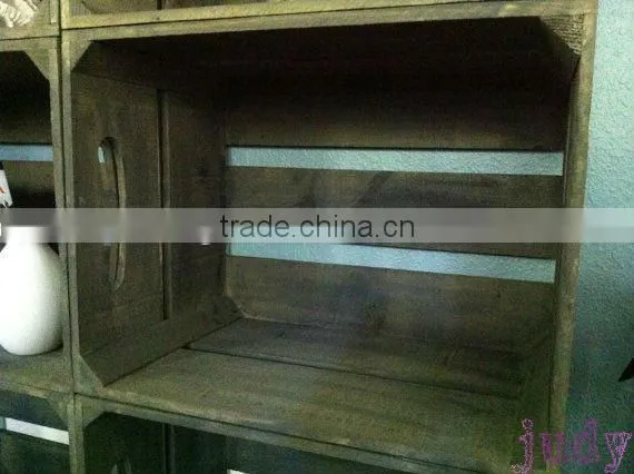 Living Room Antique The Study Wooden Storage Stand Crate photo-2