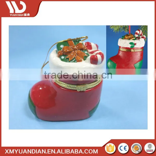 Wholesale Jewelry Box Polyresin Craft Present Hanging Names Resin Christmas Ornaments Wholesale photo-2