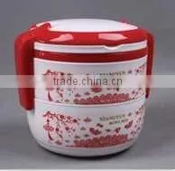Portable Two Layers Round Lunch Box With Lock photo-2