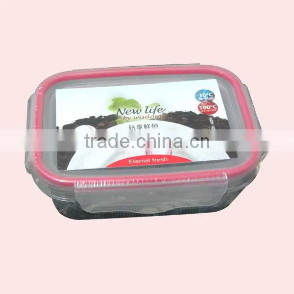 Food Grade Rectangle Shape Plastic Transparent Preserving Fresh Box With Lock photo-2