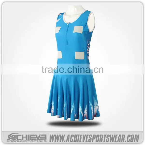 Cheap Wholesale Custom Sublimation Sport Netball Uniform photo-6