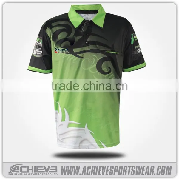 Allover Print Blank Polo Shirts Sublimated Polo Shirts 2017 Achieve photo-5