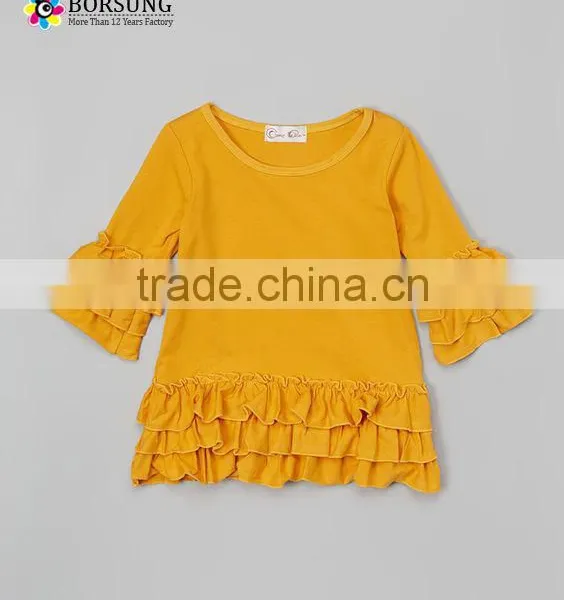 Ruffle Long Sleeve Icing Ruffle Raglan 3/4 Length T-Shirt photo-3