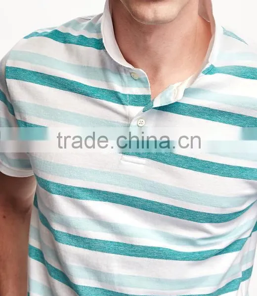 Hot Sale Polo Shirt Cotton Shortsleeve Striped Polo Shirt For Men photo-6