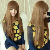 Long Fashion Wig Beautiful Women Party Wig Human Hair Lace 100% Quality photo-2