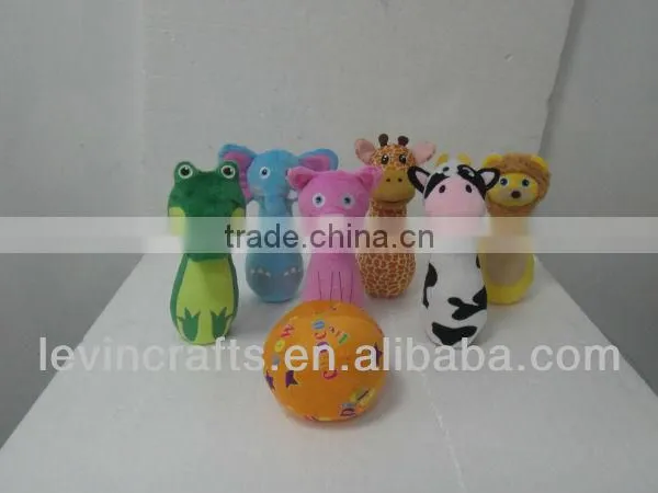 Squeez Toy With Laugh Plush Bowlling