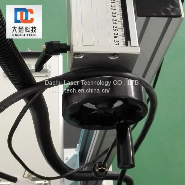 Portable 20W Fiber Laser Marking Machine Laser Printing Online for PE Plastic Pipeline 201 photo-3
