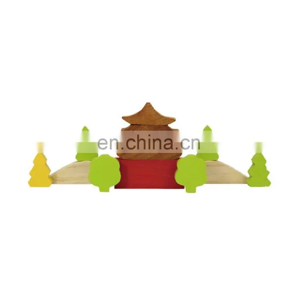 New Design Montessori Kindergarten Solid Wooden Best Selling Educational China Building Block Set Tower For Kids Use photo-3