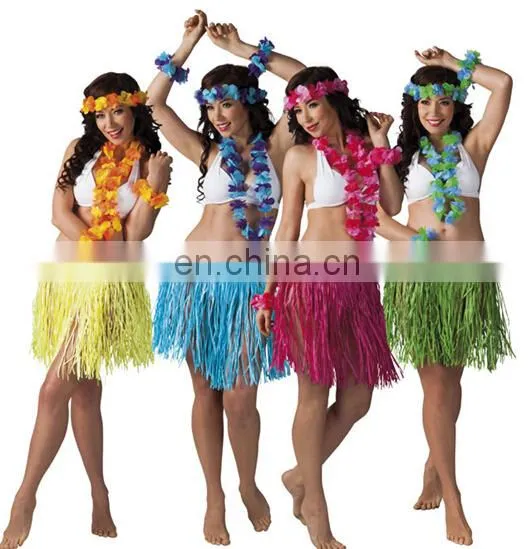 Adult Womens Grass Skirt Sexy Hula Skirt Hawaiian Theme Party Costumes GT2087