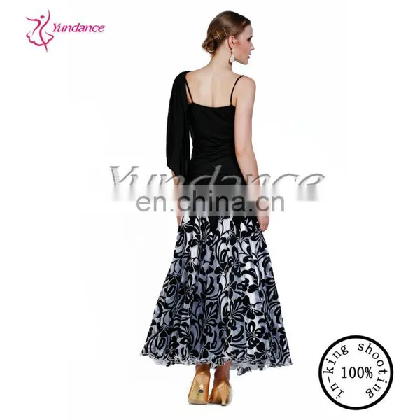 AB028 Black And White Long Sexy Aqua Ballroom Dance Wear UK photo-3