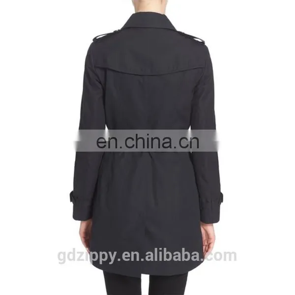 China Wholesale Black Trench Coat For Women photo-3