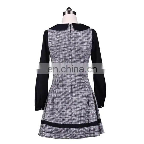 Wholesale Clothing Elegant Fashion Bow Collar Long Sleeve Autumn Dress 2014 photo-2