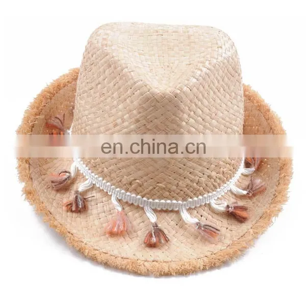Wholesale Women Summer Beach Fedora Raffia Straw Supreme Hats photo-2