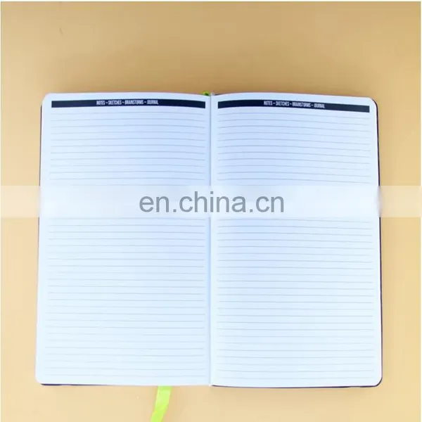 Guangzhou Factory Produced Customized Black Leather Cover Offset Paper Notebooks With Elastic Band Design photo-4