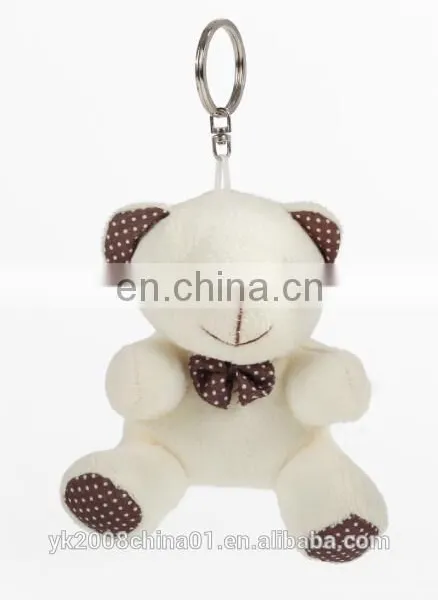 12cm Promotional Love Small Plush Teddy Bear Keychain Toys for Wedding Gift photo-6