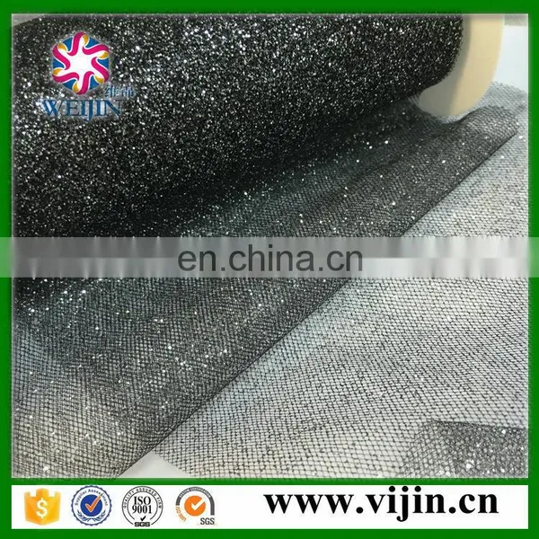 Black Glitter Shiny Tulle Spools for Wedding Party Decoration