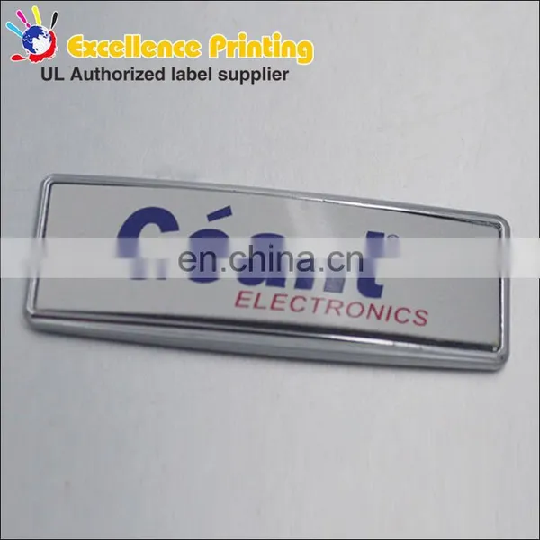 Customized Electronic Label Adhesive Logo Metal Craft Badge photo-2