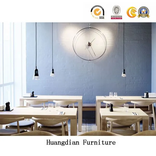 Wholesale Restaurant Furniture Coffee Shop Wooden Dining Room Table and Chairs Set photo-3