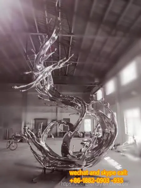 Large Square Mirror Polished Metal Stainless Steel Customized Sculpture