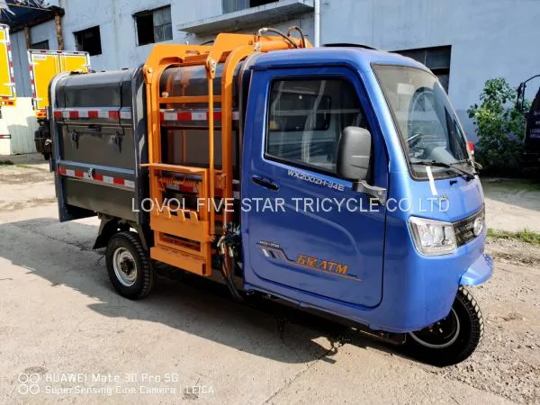 Gasoline Tricycle Cargo Loader Lovol Three Wheeler Waste Management 3CBM photo-4