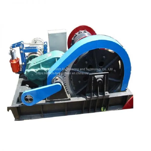 Heavy Duty Double Lifting Point Double Drum  Electric Wire   Rope Winch Type Sluice Gate Hoist for Pulling Steel Gate  Tail Water   Radial Gate Hoist for Dam Hydropower Power Station