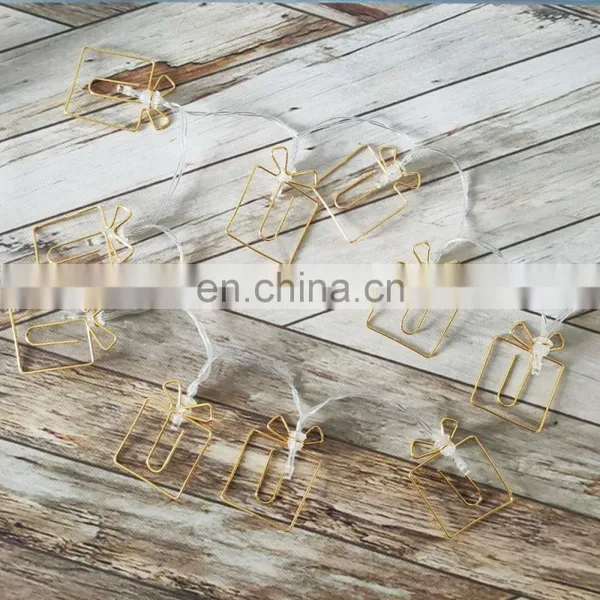 Custom Made Holiday Battery Powered 10L Metal Gift Box Shaped Clips Fairy String Lights For Home Party Decoration photo-5