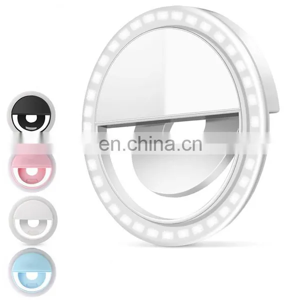 Amazon Hot Selling Universal Selfie Led Light Portable Flash Ring 36 LEDS Luminous Ring Clip Light For Iphone Mobile Phone photo-2