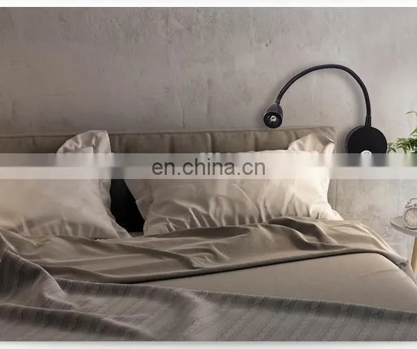Export Quality Led Hotel Gooseneck Wall Lamp Aluminum Energy Saving Modern Led Lamp Flexible Night Stars Bedroom Lamp photo-4