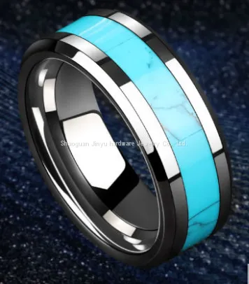 Colored Silver Foil Tungsten Gold Ring