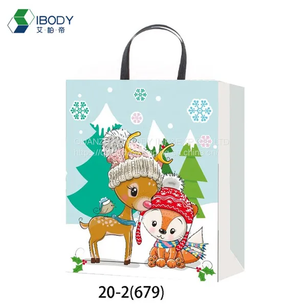 Luxury Cheap Wholesale Custom Logo White Cardboard Christmas Gift Bag Clothes Shopping Bag photo-4