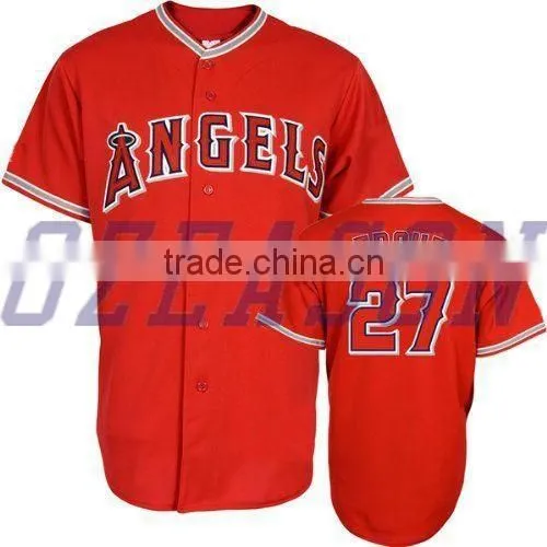 Sublimation/embroidery Logo Cheap Plain Polyester Baseball Jersey photo-2